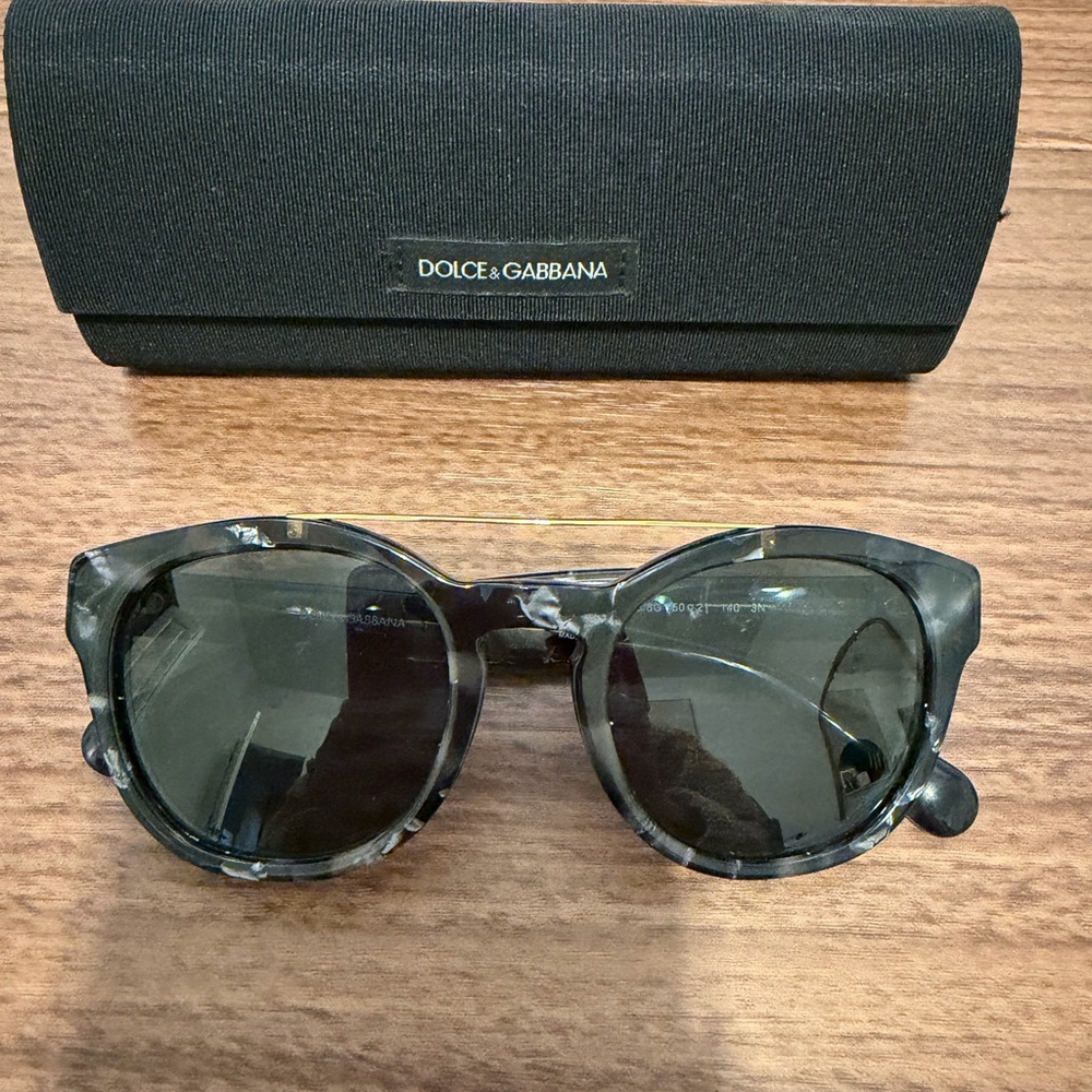 Dolce & Gabbana Marble Black Sunglasses